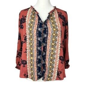 Mason & Belle Women's Boho Blouse  Size XL